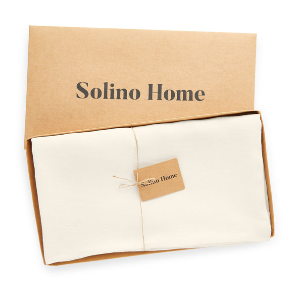 Solino Home Sonoma Round Tablecloth Pre - Washed Ivory