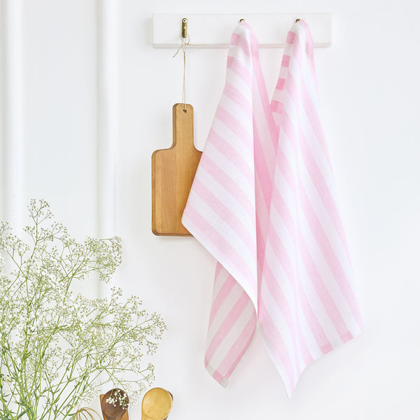 Solino Home Sorrento Stripe Kitchen Towels Yellow & White