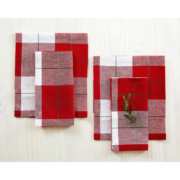 solino home Very Merry Plaid Napkins Very Merry Plaid
