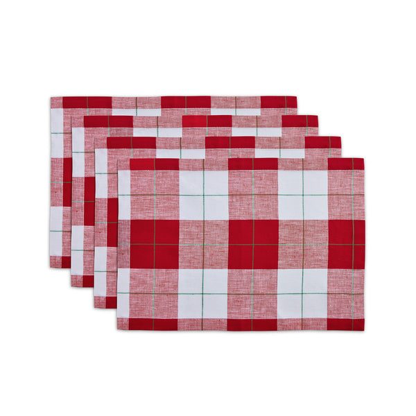 solino home Very Merry Plaid Placemats Very Merry Plaid
