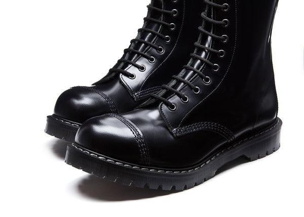 Solovair "Englander" Black 11 Eye Steel Toe Derby Boot