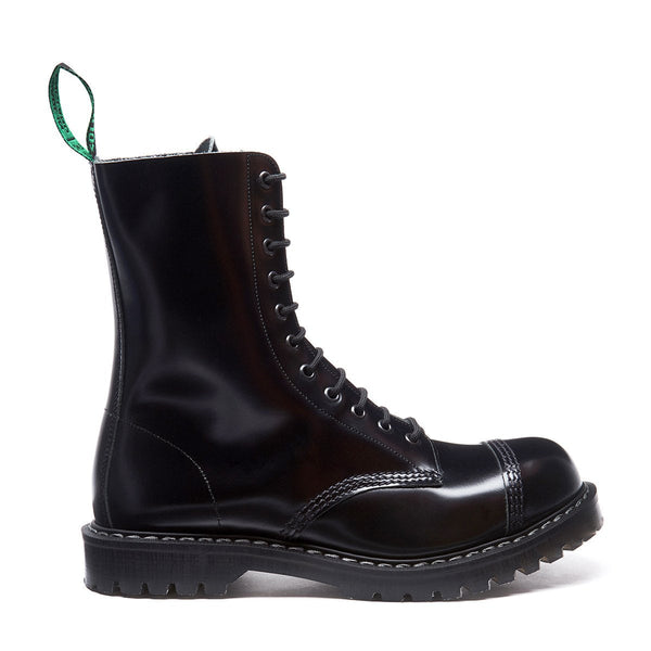 solovair "Englander" Black 11 Eye Steel Toe Derby Boot
