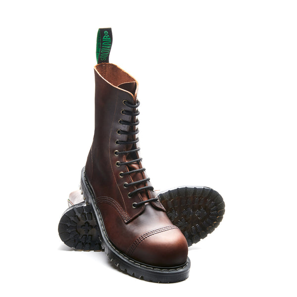 Solovair Gaucho Crazy Horse 11 Eye Steel Toe Derby Boot