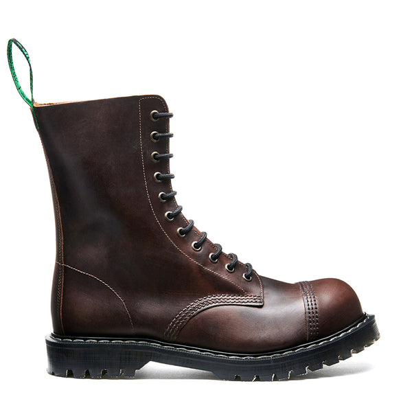 solovair Gaucho Crazy Horse 11 Eye Steel Toe Derby Boot