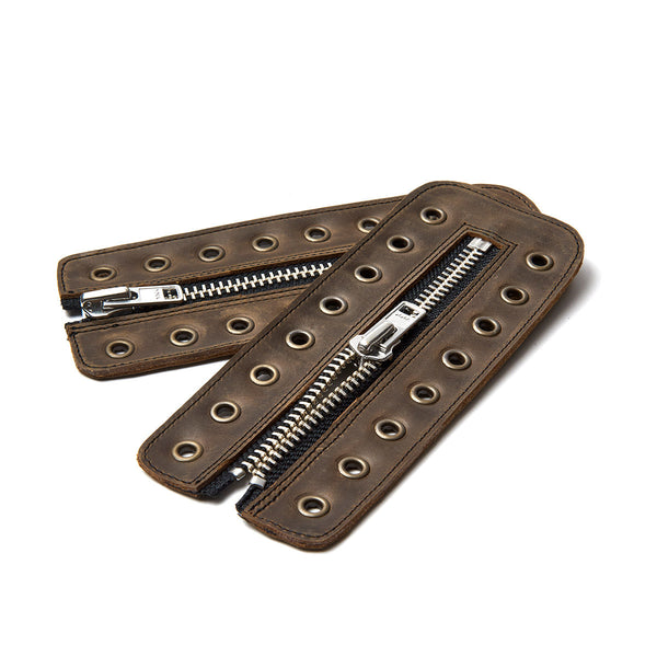 Solovair Gaucho Crazy Horse 8 Eye Derby Boot & Zip Guard