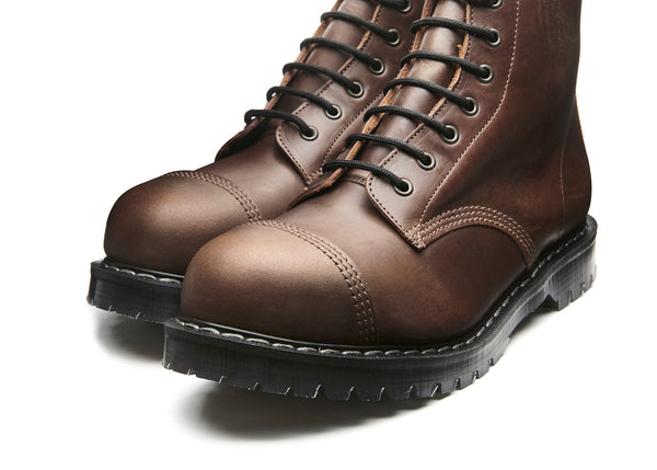 Solovair Gaucho Crazy Horse 8 Eye Steel Toe Derby Boot