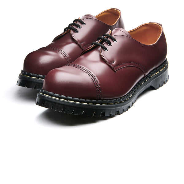 Solovair Oxblood Hi-Shine Steel Toe Capped Gibson Shoe