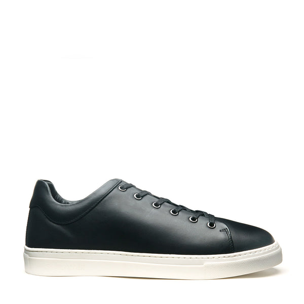 solovair Black Calf Sneaker (White Sole)