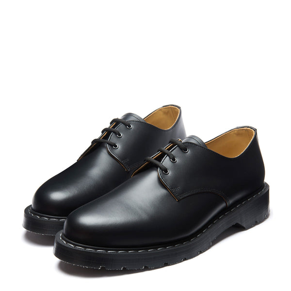 Solovair Black Fine Grain 3 Eye Gibson Shoe