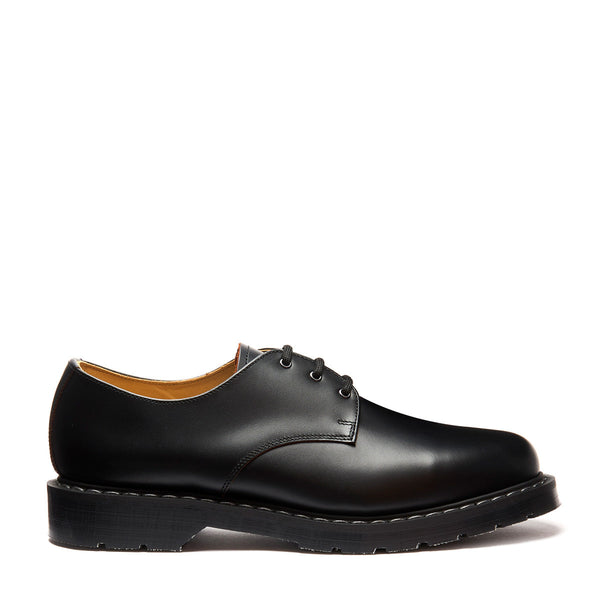 solovair Black Fine Grain 3 Eye Gibson Shoe
