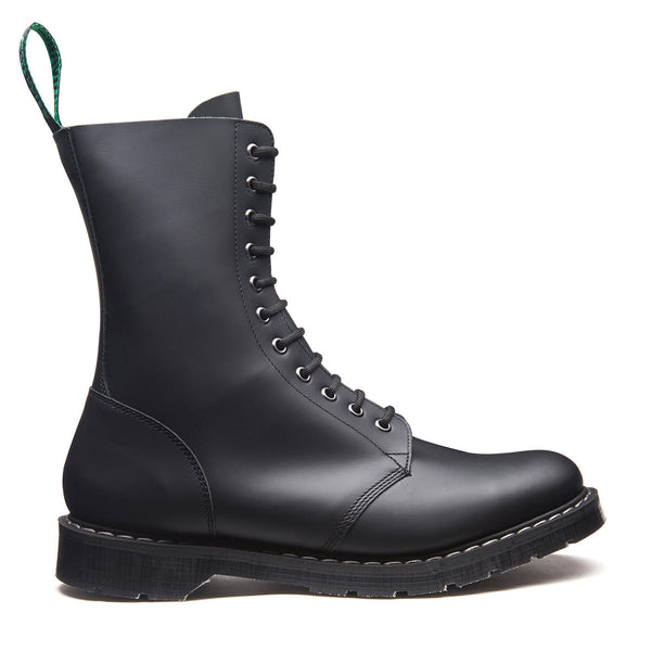 solovair Black Greasy 11 Eye Astronaut Boot