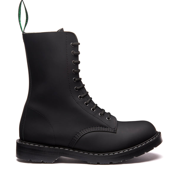 solovair Black Greasy 11 Eye Derby Boot