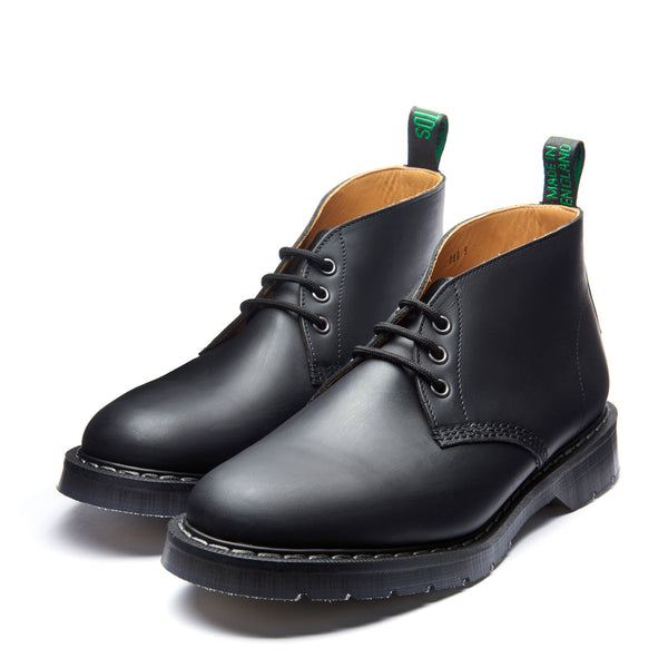 Solovair Black Greasy 3 Eye Chukka Boot