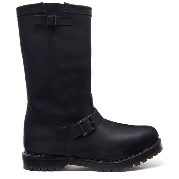 solovair Black Greasy Biker Boot