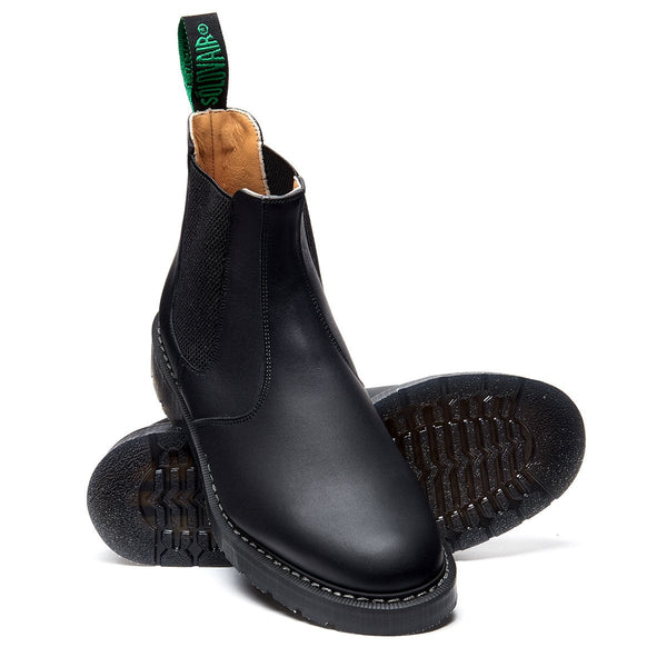 Solovair Black Greasy Dealer Boot