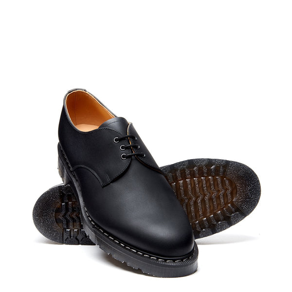 Solovair Black Greasy Gibson Shoe