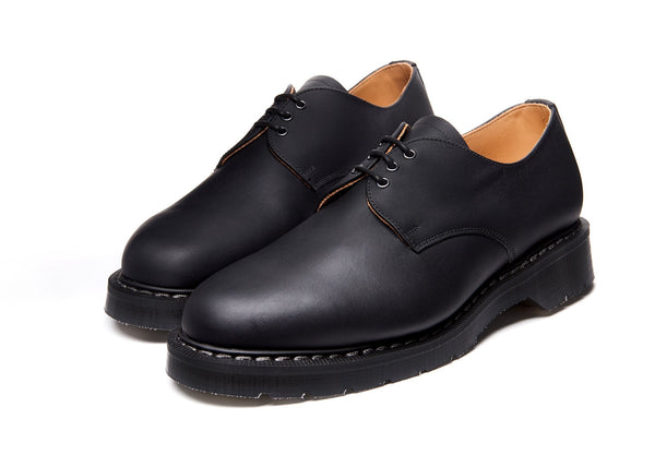Solovair Black Greasy Gibson Shoe