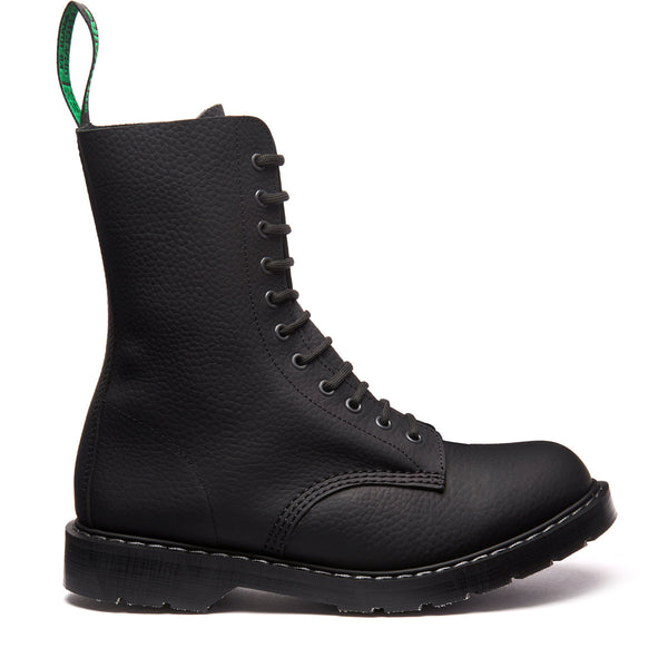 solovair Black Greasy Grain 11 Eye Derby Boot