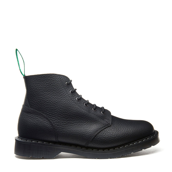 solovair Black Greasy Grain 6 Eye Astronaut Boot