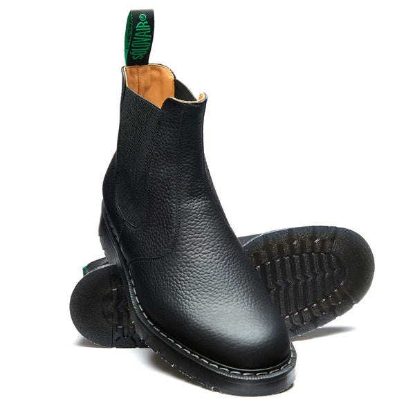 Solovair Black Greasy Grain Dealer Boot