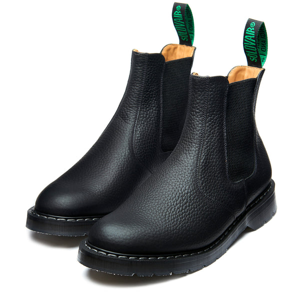 Solovair Black Greasy Grain Dealer Boot