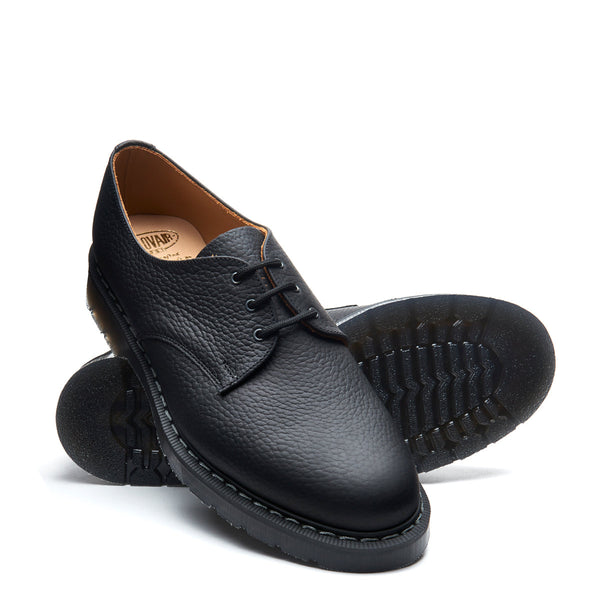 Solovair Black Greasy Grain Gibson Shoe