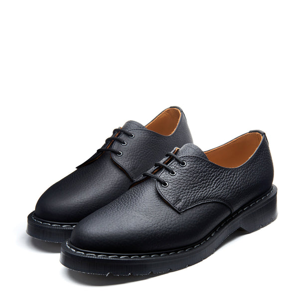 Solovair Black Greasy Grain Gibson Shoe