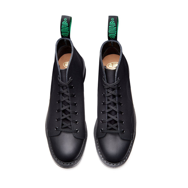 Solovair Black Greasy Monkey Boot