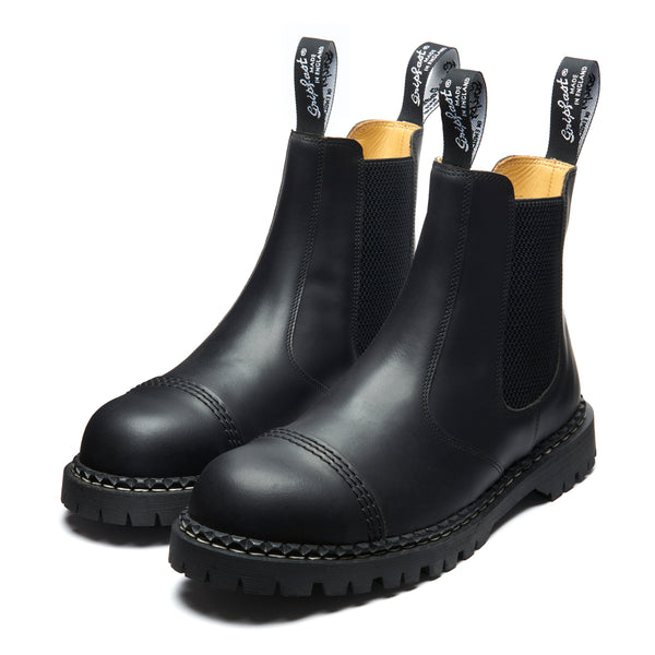Solovair Black Greasy Steel Toe Capped Dealer Boot