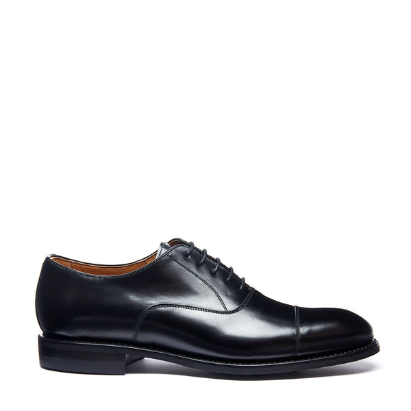 solovair Black Hi-Shine 5 Eye Oxford Shoe