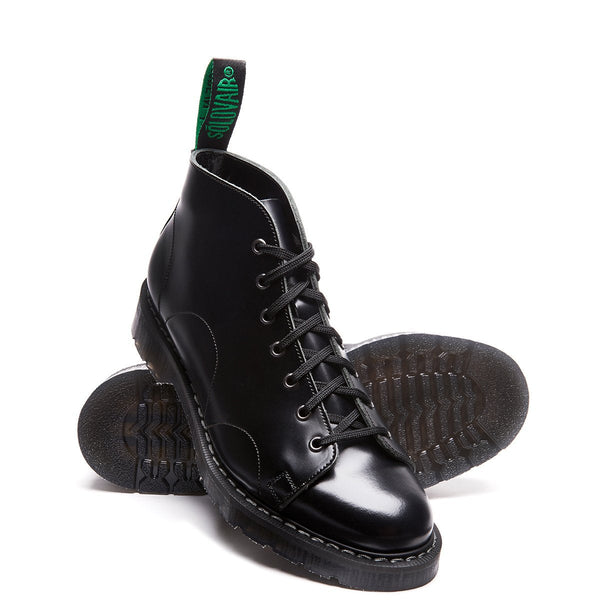 Solovair Black Hi-Shine Monkey Boot