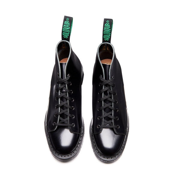 Solovair Black Hi-Shine Monkey Boot