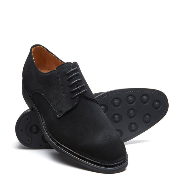 Solovair Black Suede 5 Eye Derby Shoe