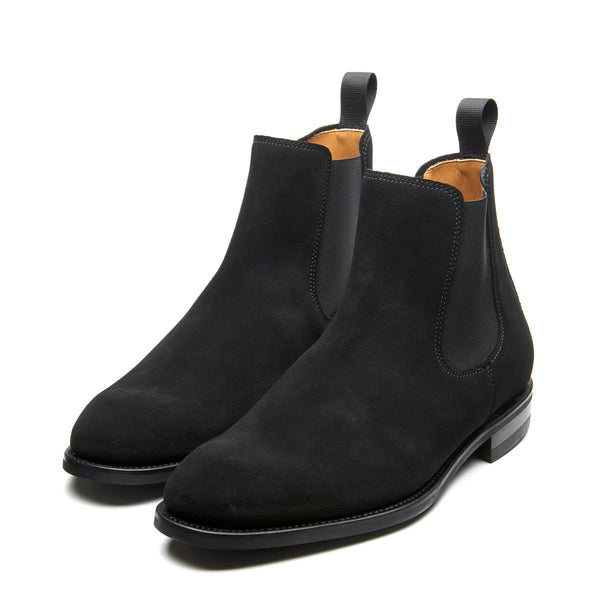 Solovair Black Suede Chelsea Boot
