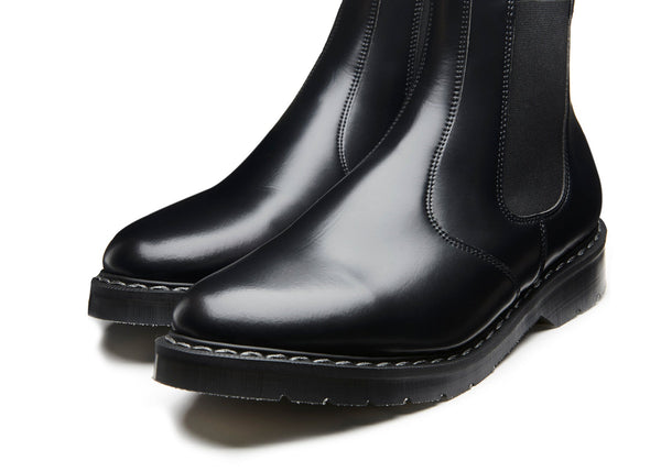 Solovair Black Vegan Hi-Shine Dealer Boot