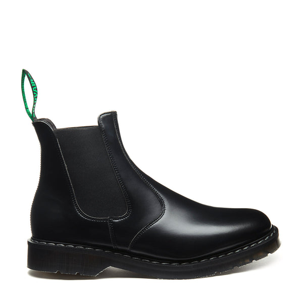solovair Black Vegan Hi-Shine Dealer Boot