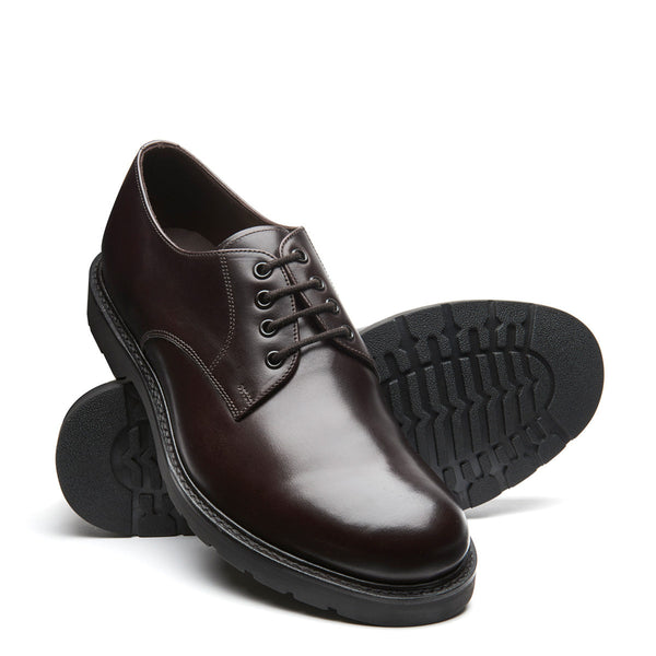 Solovair Brown Calf 4 Eye Plain Toe Gibson Shoe
