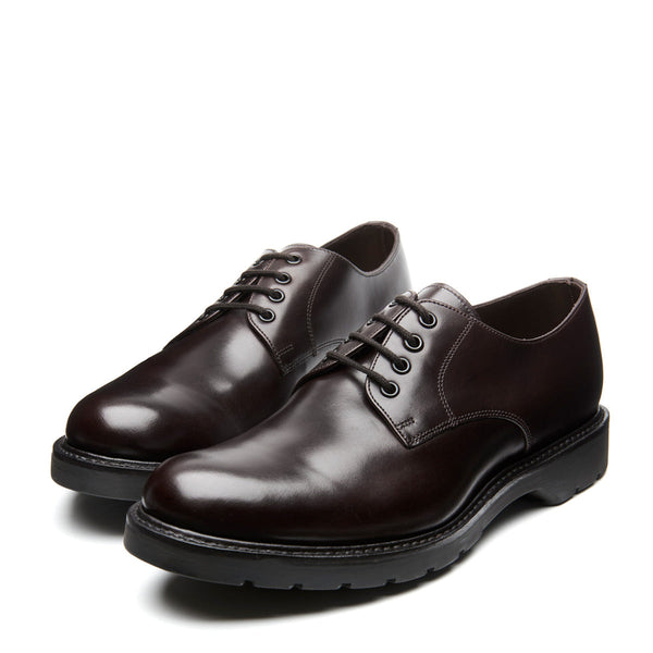 Solovair Brown Calf 4 Eye Plain Toe Gibson Shoe
