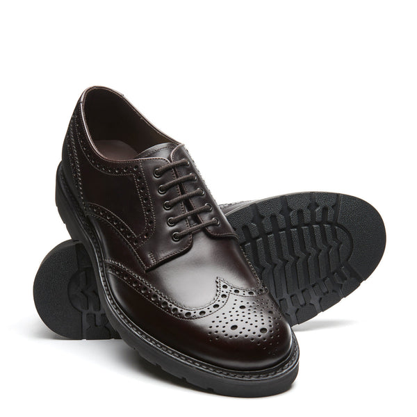 Solovair Brown Calf 5 Eye Gibson Brogue Shoe