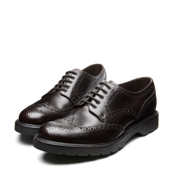 Solovair Brown Calf 5 Eye Gibson Brogue Shoe