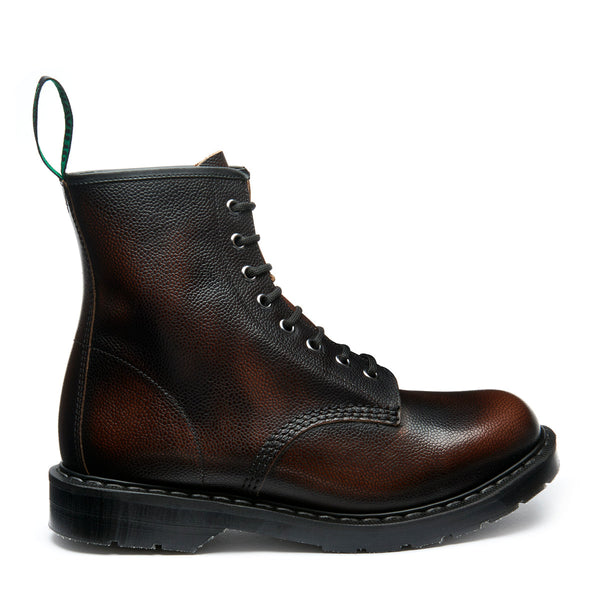 solovair Brown Grain 8 Eye Derby Boot