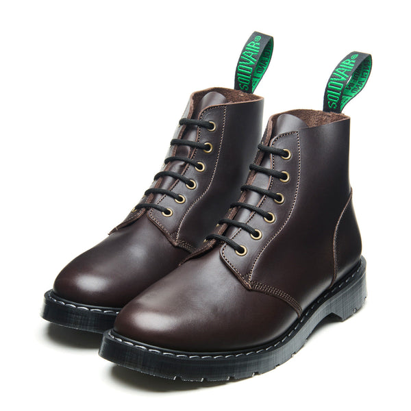 Solovair Brown Greasy 6 Eye Astronaut Boot