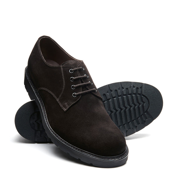 Solovair Brown Suede 4 Eye Plain Toe Gibson Shoe