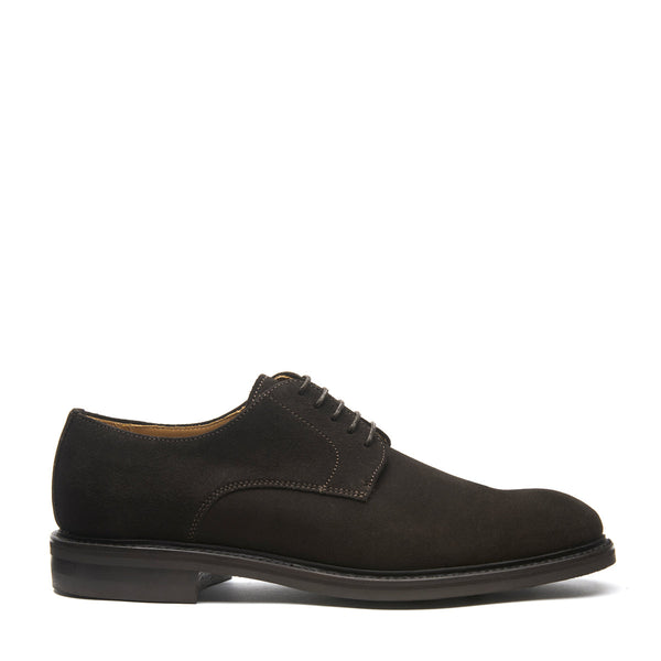 solovair Brown Suede 5 Eye Derby Shoe