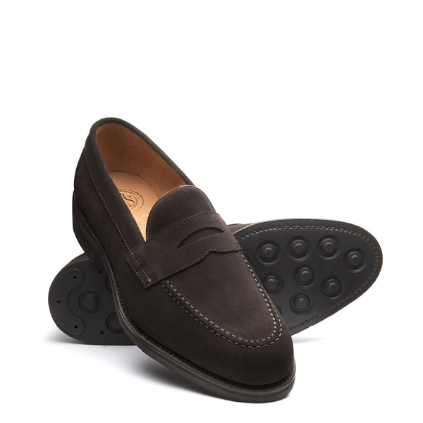 Solovair Brown Suede Penny Loafer