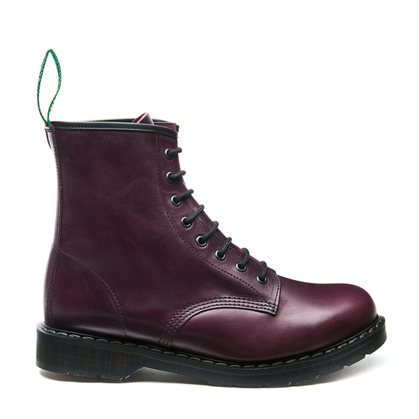 solovair Burgundy Gaucho 8 Eye Derby Boot