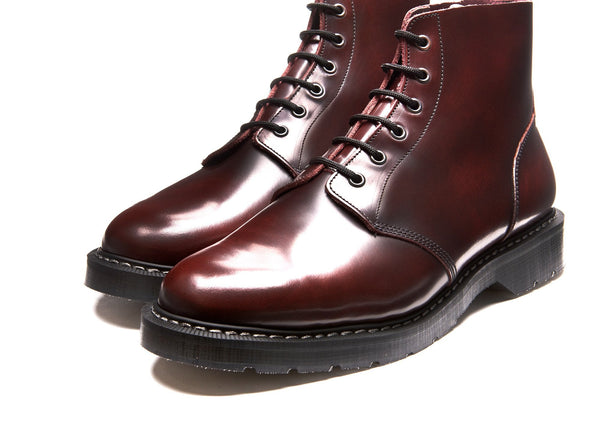 Solovair Burgundy Rub-Off 6 Eye Astronaut Boot