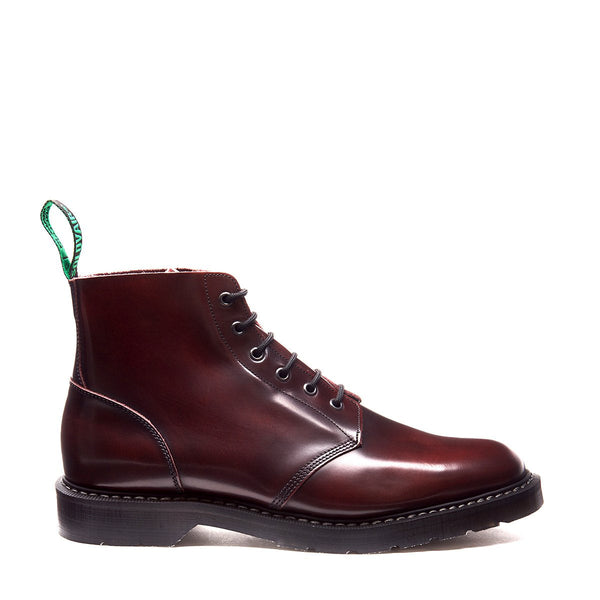 solovair Burgundy Rub-Off 6 Eye Astronaut Boot