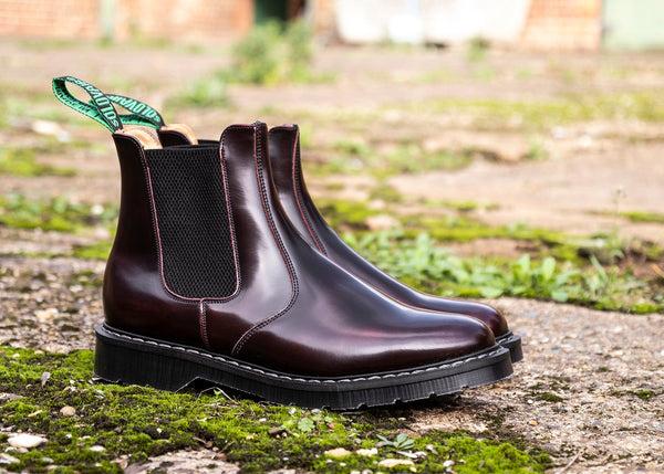 Solovair Burgundy Rub-Off Dealer Boot
