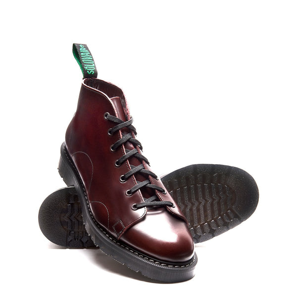 Solovair Burgundy Rub-Off Monkey Boot